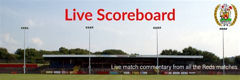 workington reds live scoreboard